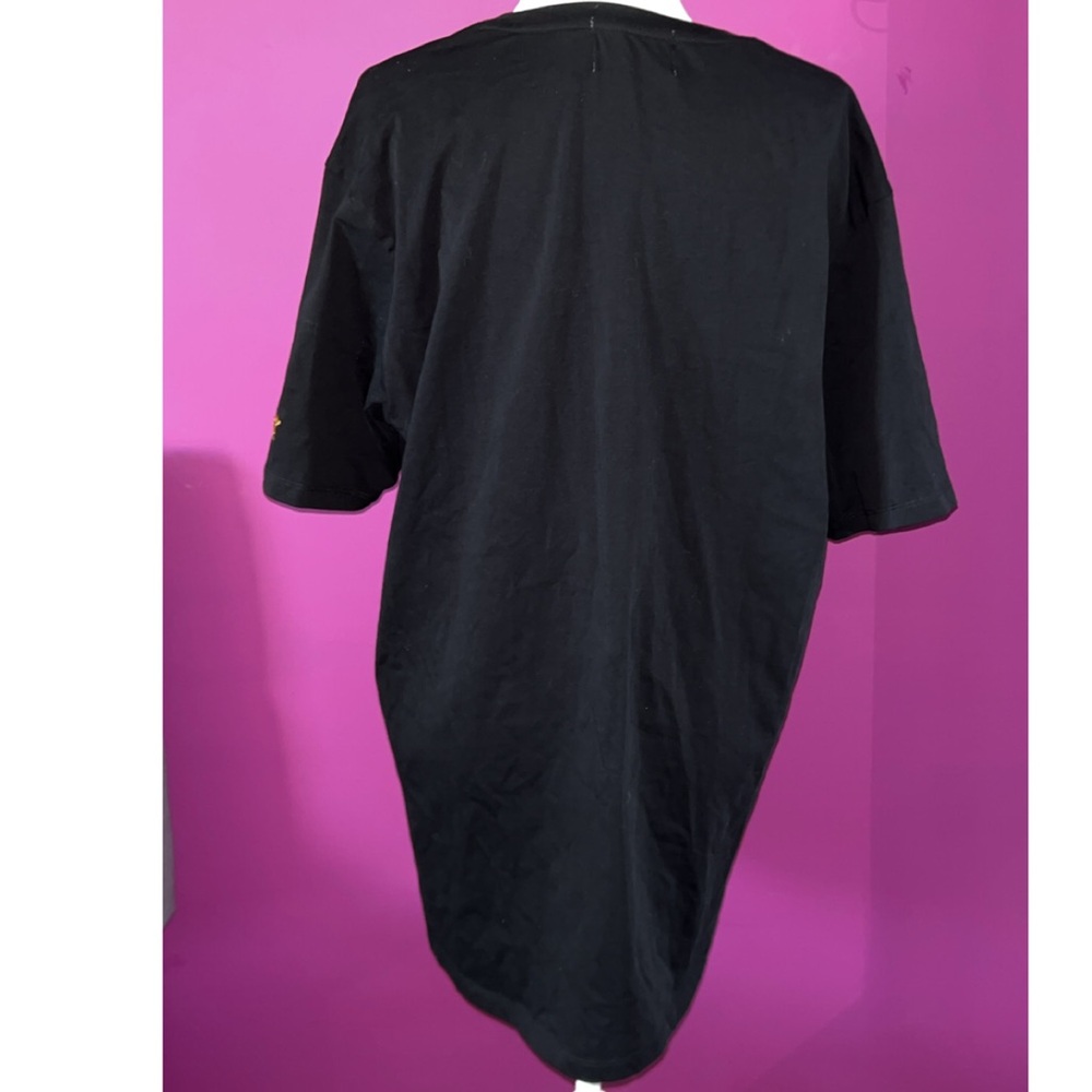 MENS DENIMiCITY Black T-Shirt with Yellow Spade Design - Picture 3 of 6